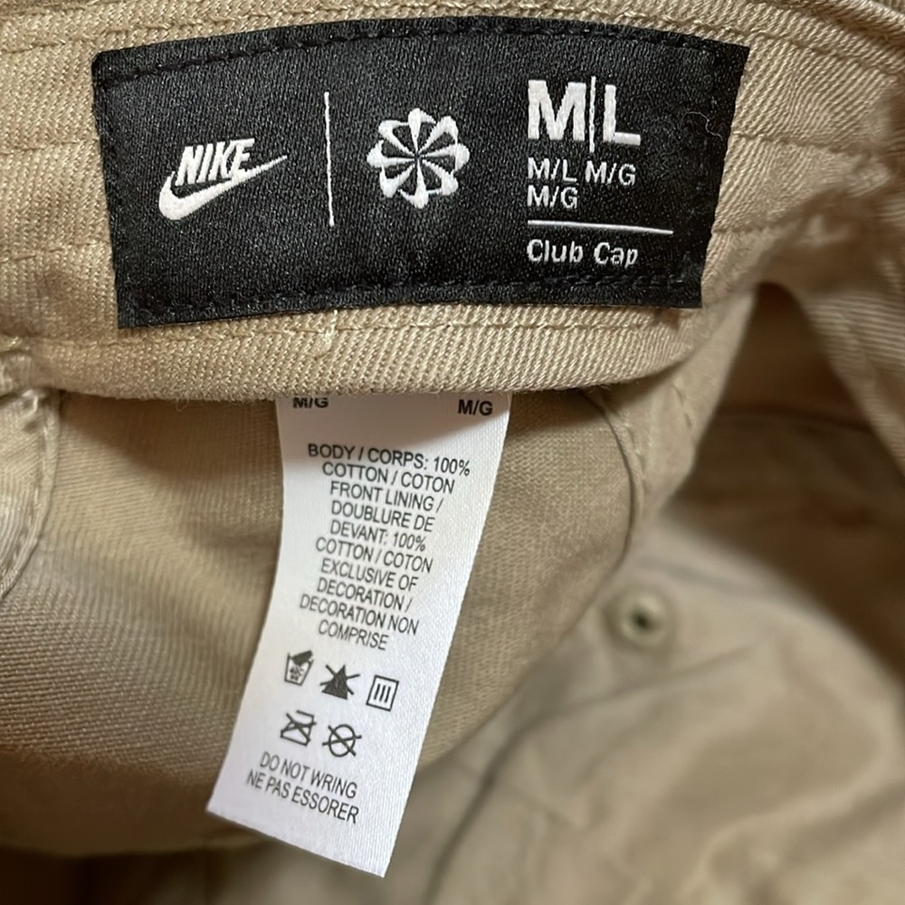 Nike Club Cap Hat Size Medium/Large Beige Unisex - Picture 5 of 7
